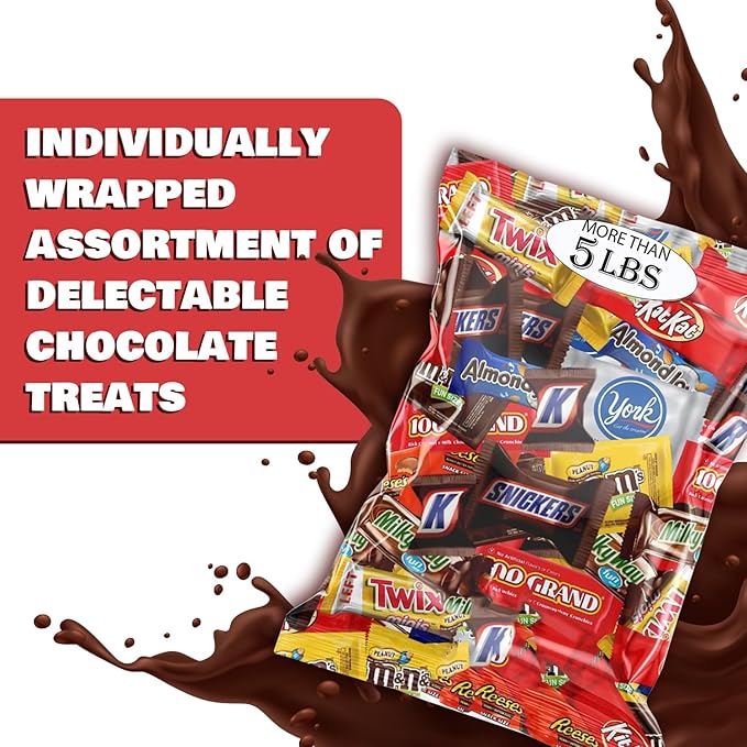 Assorted Chocolate Candy Variety Pack - Assorted Bulk Chocolate Mix - Individually Wrapped Party Chocolate Assortment - Chocolate For Every Occasion More Than 5 Pounds