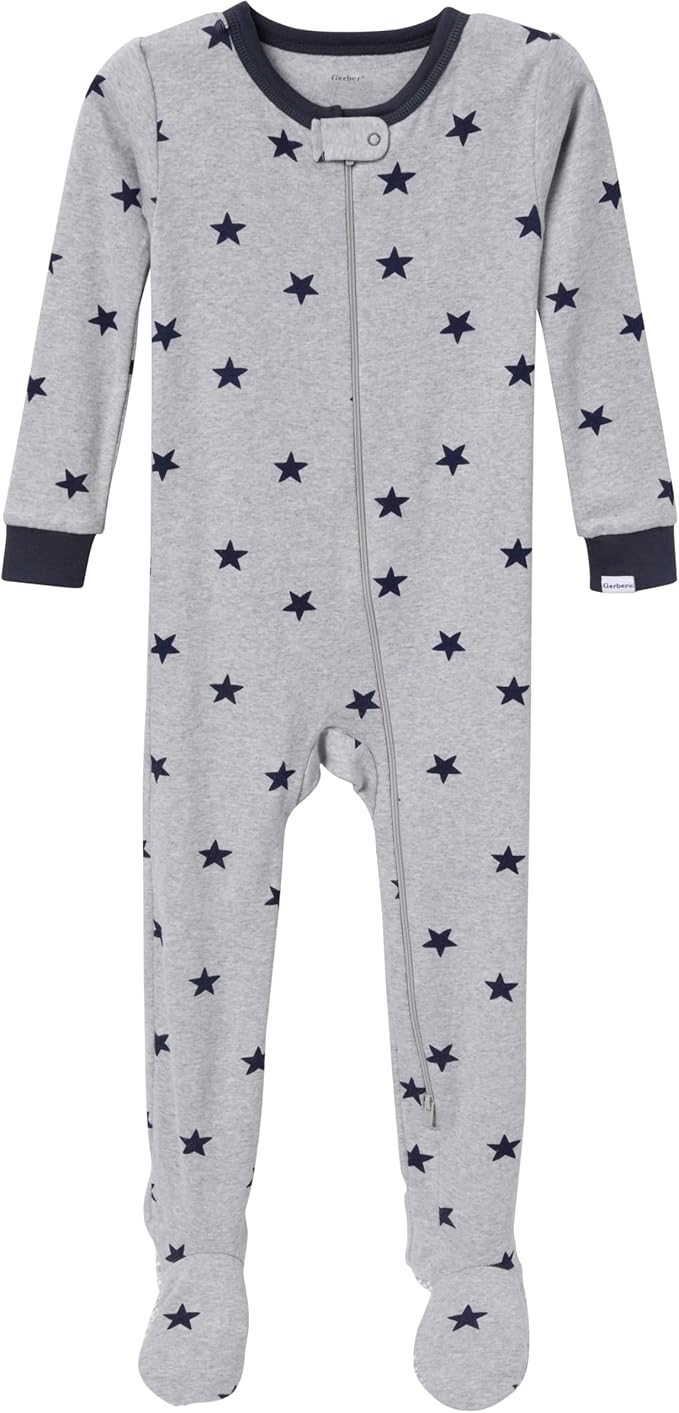 Gerber baby-boys Baby-boys 4-pack Footed Pajamas