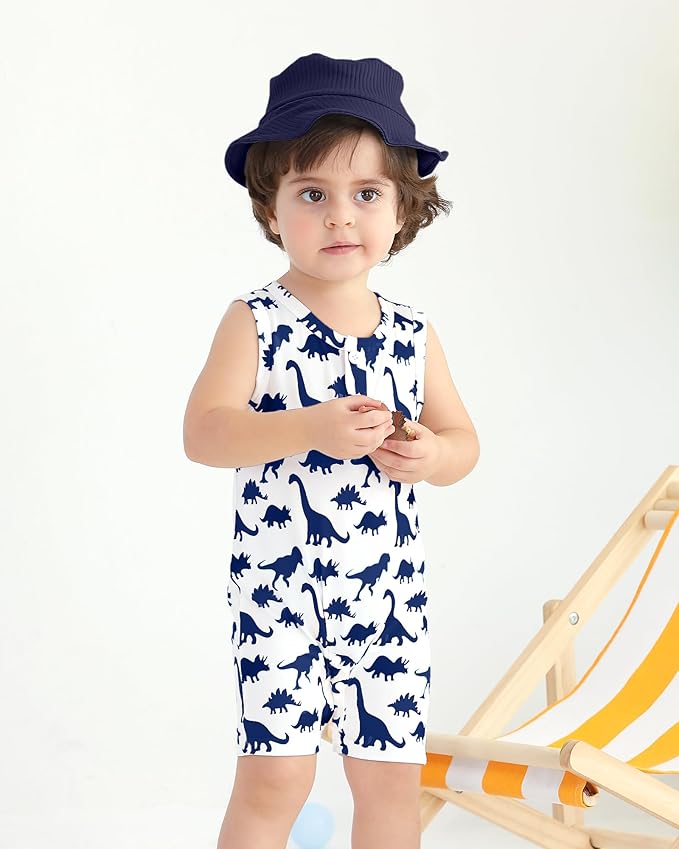 NZRVAWS Newborn Baby Boy Girl Clothes Unisex Infant Romper Pants Set Hat 4-Pack Outfits 0-12 Months 16 Pieces Toddler