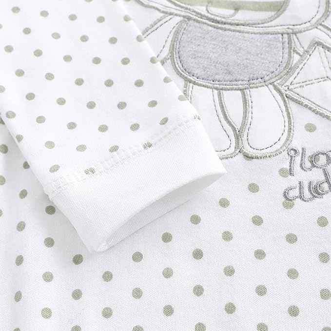 Baby Boys Girls Footies One-Piece Romper Long-Sleeve Jumsuit Cotton Newborn Clothes Set 4-Pack, Baby Pajamas