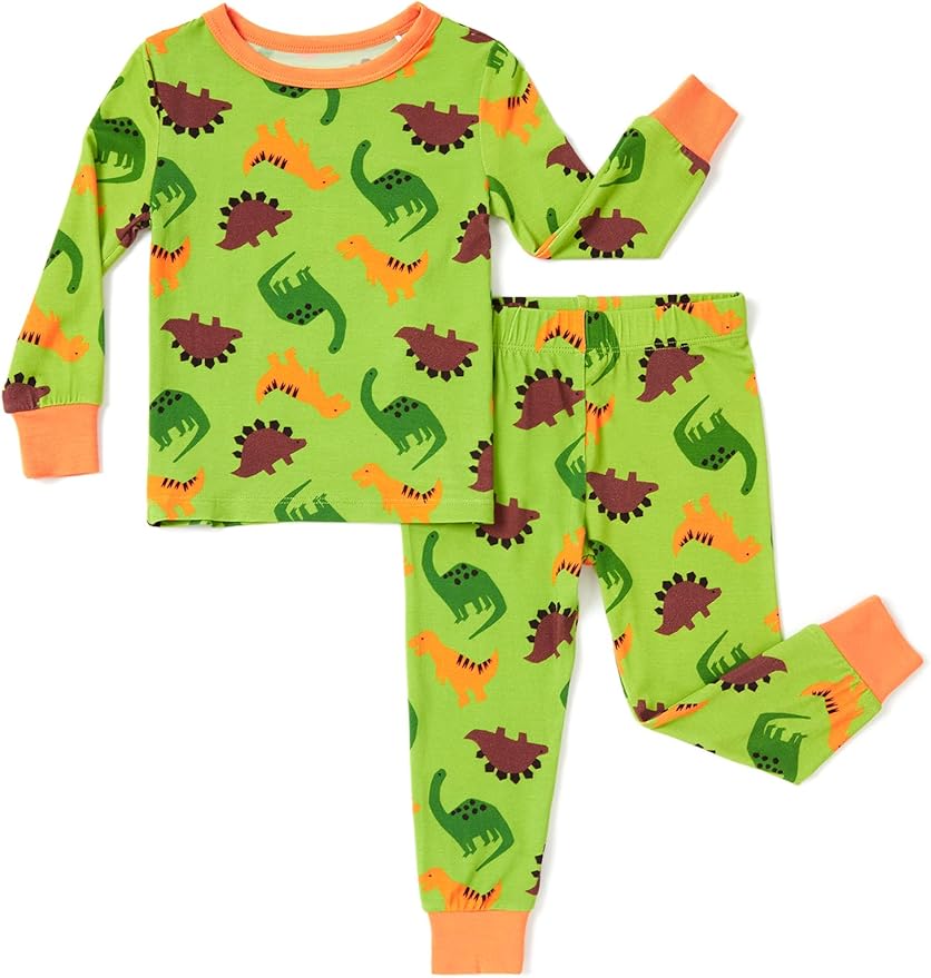 PATPAT Bamboo Viscose Pajama Sets for Toddler Boys & Girls Baby Kids, Ultra-soft Snug fit Pjs Sleepers for Birthday Holiday