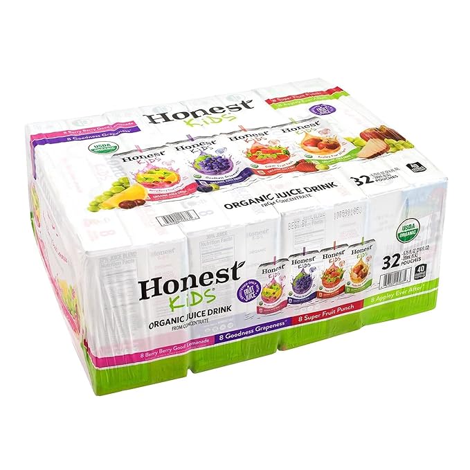 Honest Kids Variety Pack Organic Fruit Juice Drink, 675 fl oz, 32 Pack