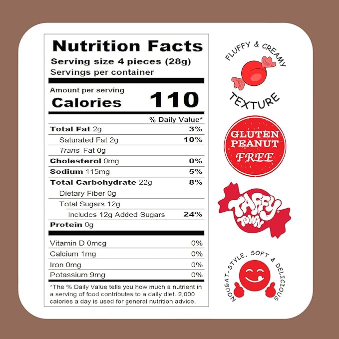 Taffy Town Saltwater Taffy- Chocolate | Gourmet Taffy| Nougat-Style Candy| Soft & Delicious| Snack Treats| Party Good Candies| 2.5lbs