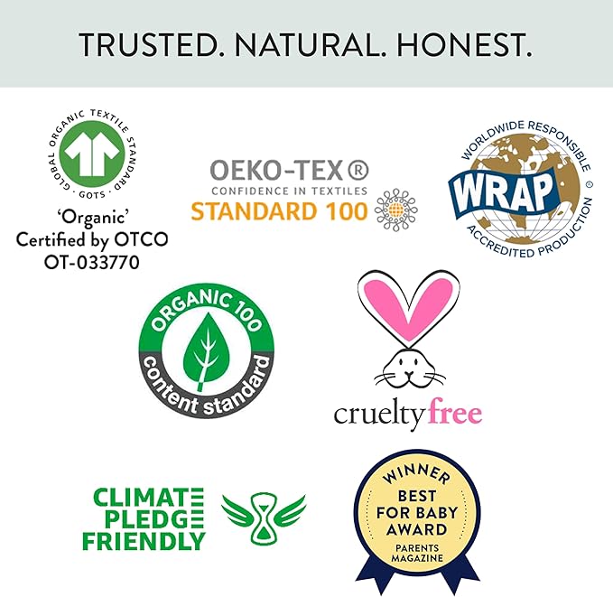 HonestBaby 2-Piece Pajamas Sleepwear Pjs 100% Organic Cotton for Baby, Toddler, Kids, Boy