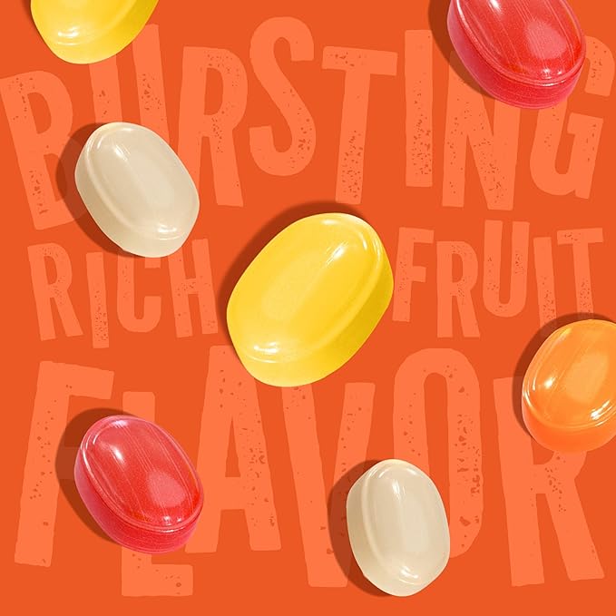 Assorted Fruit Hard Candy Individually Wrapped by Cambie, 6 lbs of Fruit Candy with a Deliciously Sweet Hard Exterior with a Soft, Decadent Filled Center