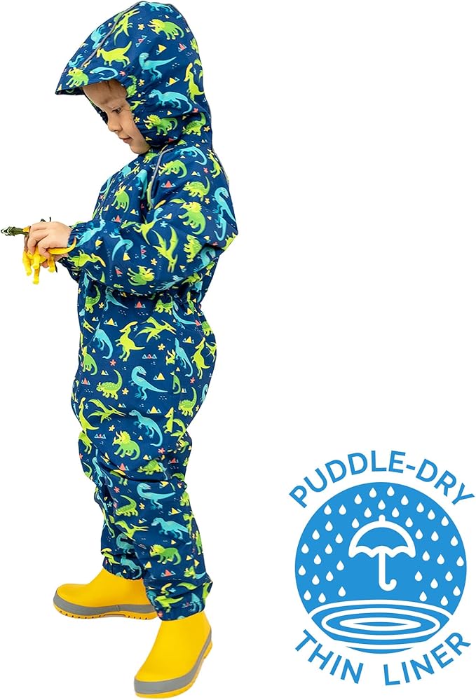 JAN & JUL Waterproof Rain Suit, Windproof Coveralls for Toddlers and Kids