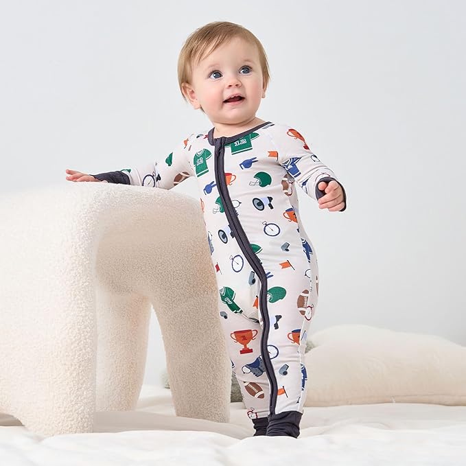 pureborn Baby Infant Boys Girls Sleeper Snug Fit Viscose from Bamboo Pajamas 0-24 Months