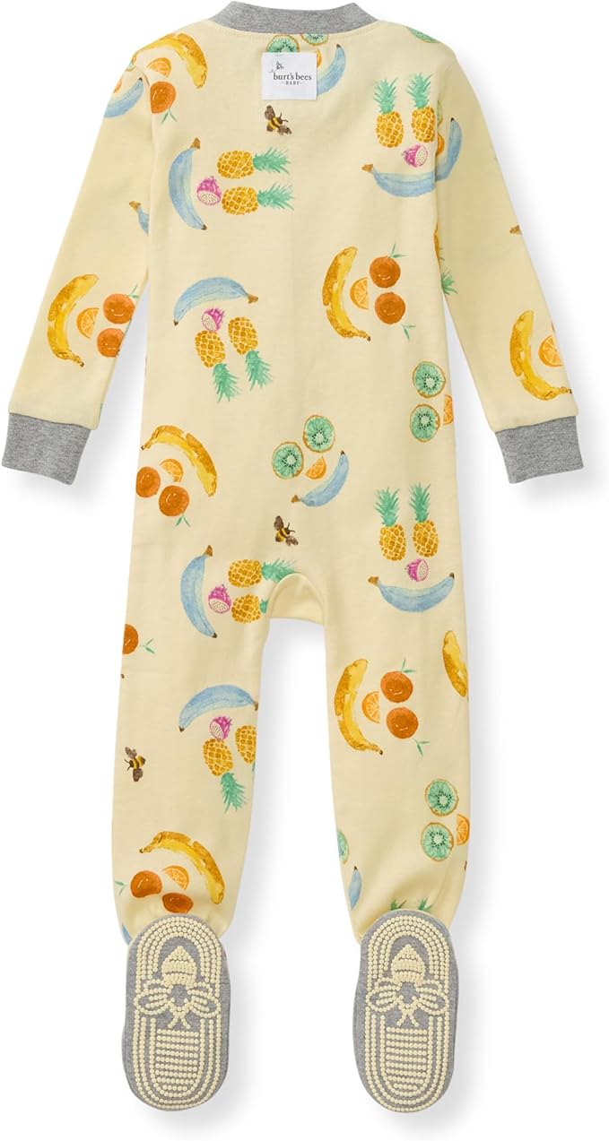 Burt's Bees Baby baby-boys Sleeper Pjs, 100% Organic Cotton, One-piece Footie, Zip Up Jumpsuit, Snug Fit Pajamas