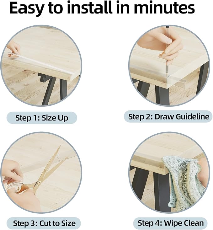 Clear Self-Adhesive Mini Wall Corner Protectors, Cute Corner Guards & Edge Protector for Wall Door Frame Cabinet Baseboard & Door, Table, Stair, Easy to Cut (5/8" Thick, 39.37" Length - 5Pack)