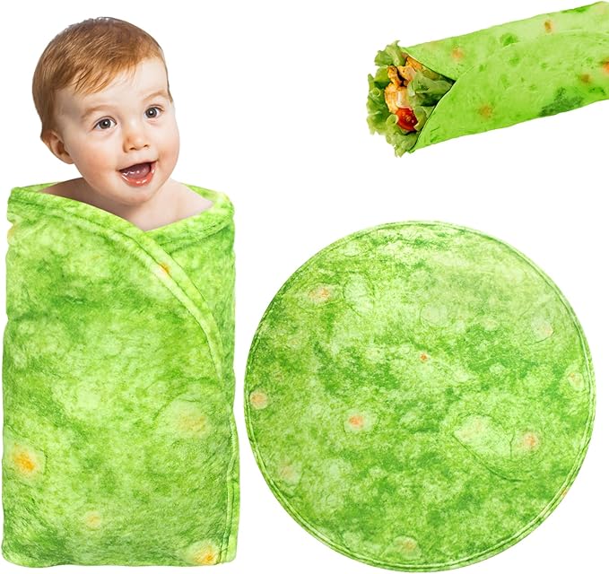 Spinacia Blanket Baby, Newborn Toddler, 285 GSM Soft Flannel Wearable Wrap Blanket Funny Gifts for Baby Shower Boy Girl 0-3 6 9 Months