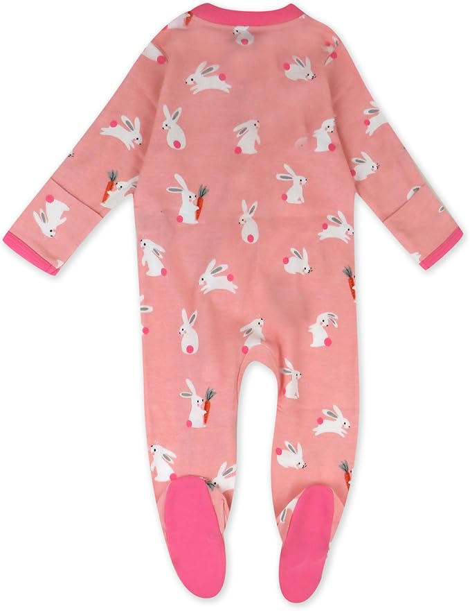 HonestBaby Baby Celebration Sleep & Play Footed One-Piece Pajama Sleeper 100% Organic Cotton
