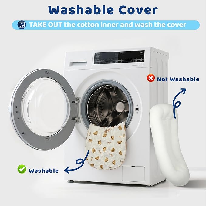 Baby Lounger, Newborn Lounger with Breathable & Soft Cover for Home and Travel, 0-24 Months Newborn Babies Essentials Gifts. (2 Cover Included)