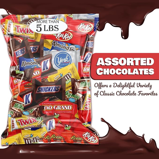Assorted Chocolate Candy Variety Pack - Assorted Bulk Chocolate Mix - Individually Wrapped Party Chocolate Assortment - Chocolate For Every Occasion More Than 5 Pounds