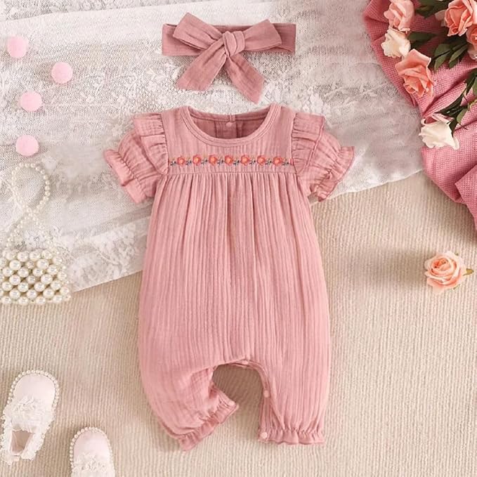 Newborn Baby Girl Clothes Jumpsuits Clothes Long Sleeve Rompers