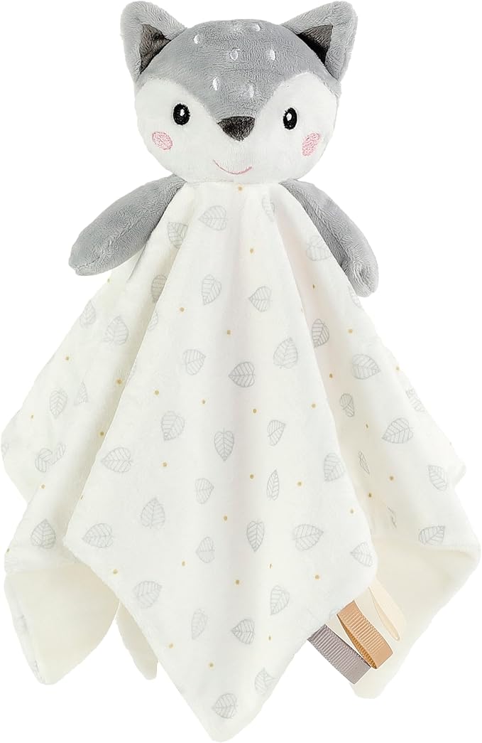 CREVENT Gift Set for Girls -Diaper Caddy Organizer Basket with 2 Blankets, 1 Taggie, 1 Lovey, 3 Socks，1 Headband，1 Gift Bag with Ribbon - Newborn Essential Baby Shower (Pink)