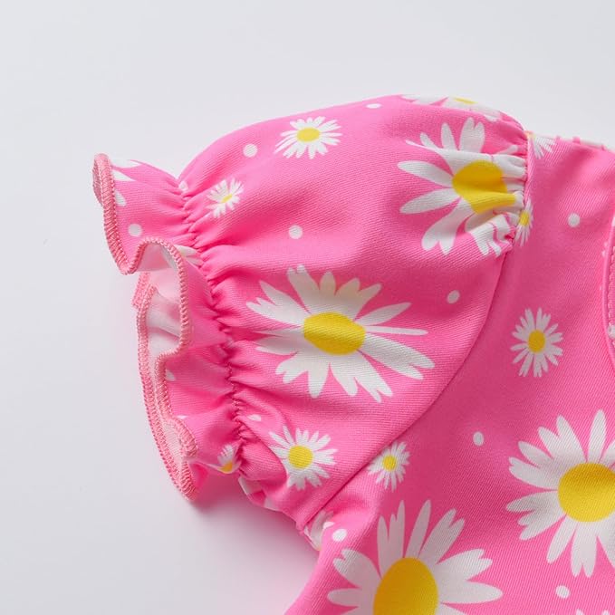 3PCS Baby Girl Clothes Ruffle Floral Shirt Tops Pants Headband Outfit Sets