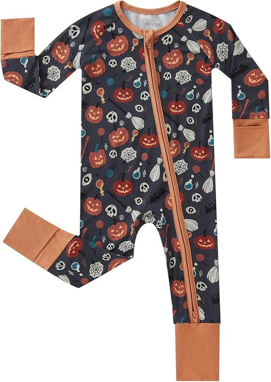 pureborn Baby Boys Girls Sleeper Snug Fit Viscose from Bamboo Pajamas 0-24 Months