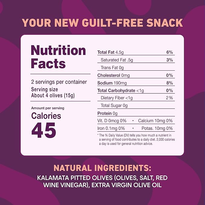 Freestyle Snacks Olive Snack Packs - 24 Pack Variety - Original Green, Hot & Spicy, Lemon Garlic, and Kalamata - Grown in Greece, All Natural, Non-GMO, Paleo, Sugar-Free, Keto Snack, 1.1oz (24 Pack)