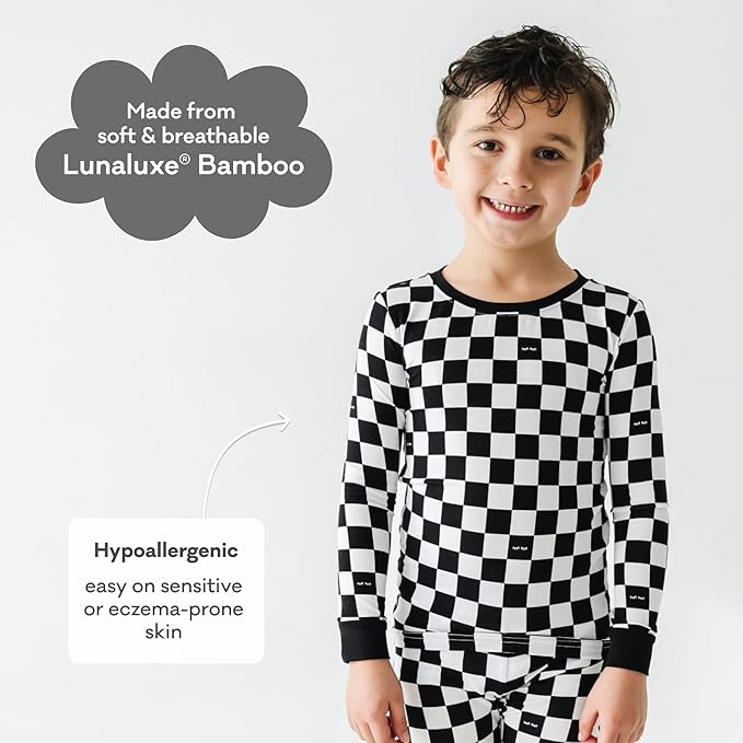 Little Sleepies Two-Piece Pajama Set for Boys & Girls, Soft Viscose from Bamboo Toddler Pajamas for Kids, Family Matching PJs
