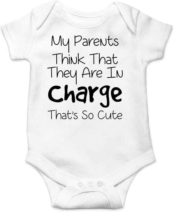 CBTwear My Parents Think That They Are in Charge Baby Bodysuit Funny Infant Outfit Unisex Humor Romper