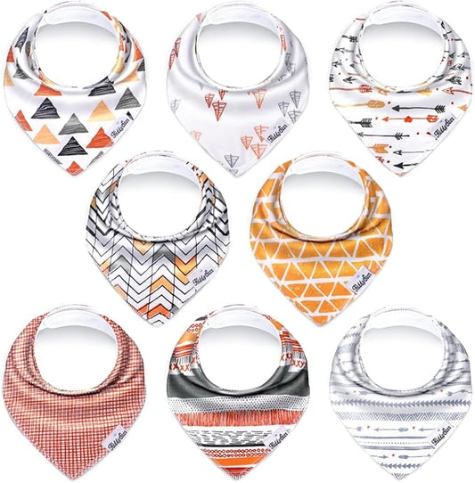 Organic Cotton Baby Bibs for Boys, Girls - Soft Drooling and Teething Bibs - Absorbent, Adjustable Bib for Toddlers