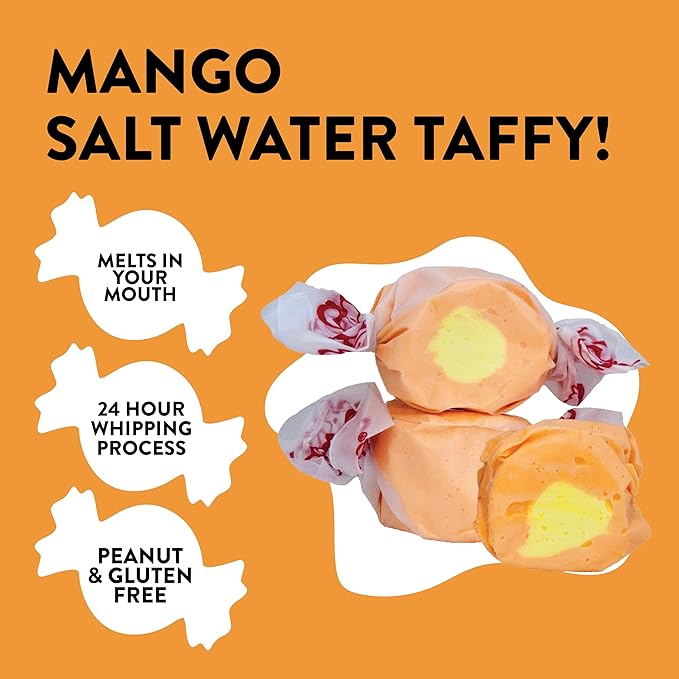 Taffy Town Saltwater Taffy, Mango, 2.5Lb