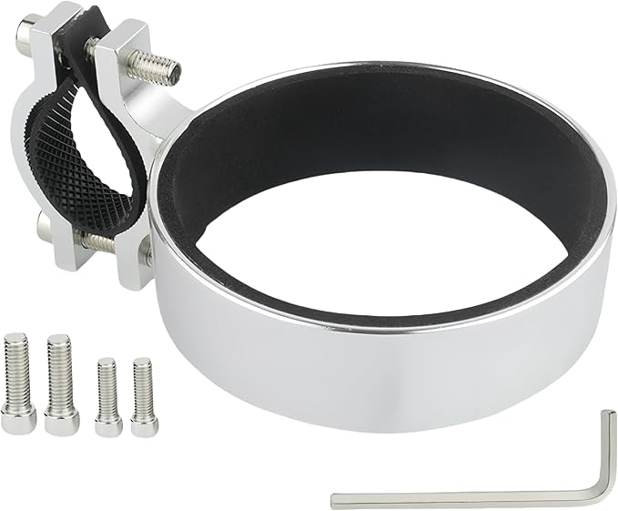 Premium Aluminium Bike Handlebar Cup Holder - Secure, Stylish, and Versatile, Baby Strollers Available (C Cup Holder-Silver)