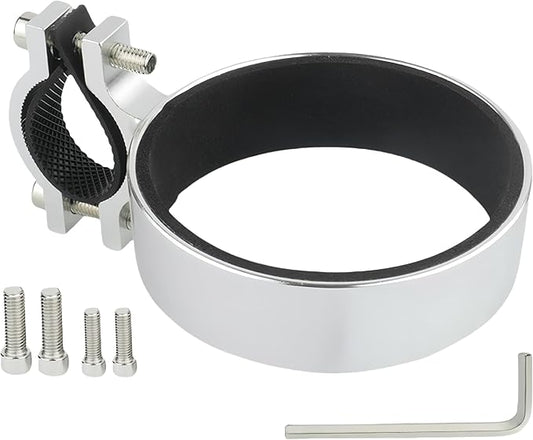 Premium Aluminium Bike Handlebar Cup Holder - Secure, Stylish, and Versatile, Baby Strollers Available (C Cup Holder-Silver)