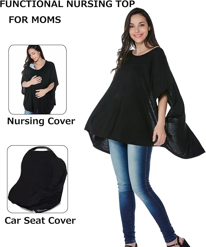 Smallshow Women's Nursing Top Maternity Poncho for Breastfeeding