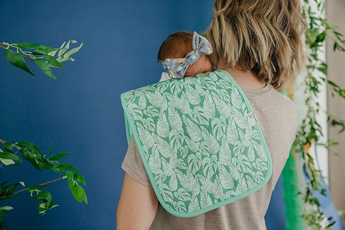 Copper Pearl Premium Baby Burp Cloths - 3-Pack Large Cotton Burp Cloths, Extra Soft Spit Up Rags with 3 Absorbent Layers, Perfect for Baby Boy Gifts (21" x 10" Size, Bengal Set)