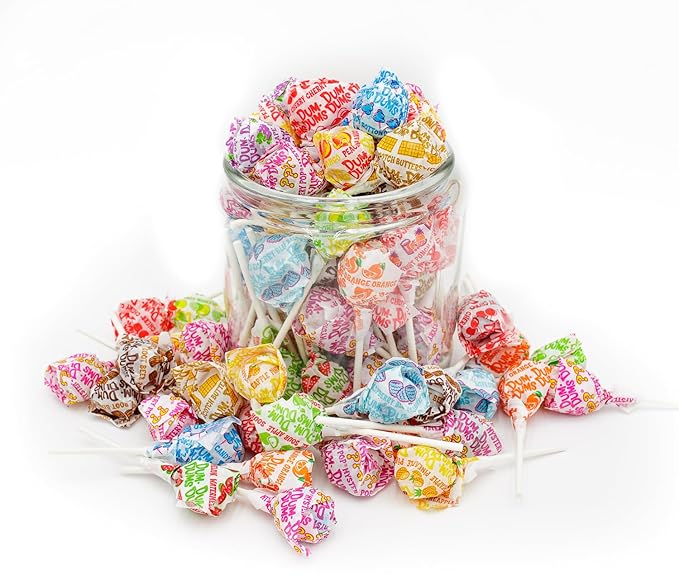 Lollipops Bulk 3 lb – Original Mix Suckers Hard Candy, Gluten Free Candies, Assorted Flavors, Individually Wrapped Pops (186 Pieces)