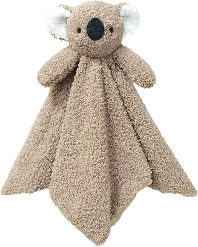 Baby Brown Koala Soft Stuffed Animal Security Blanket, Plush Koala Character Lovey Blanket, Baby Shower/Nursery Gift, Newborn Infant Toddler Snuggle Blankie for Boys Girls, 18 Inches