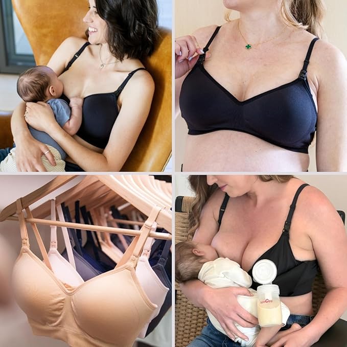 Supermom Hands Free Pumping and Nursing Bra - Hands Free Nursing Bra for Pumping - Breastfeeding Bras for Women