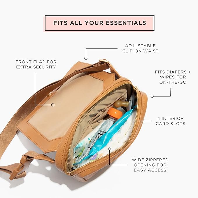 Freshly Picked Classic Park Pack Belt Bag, Fanny Packs for Women, Wear as a Waist Bag or Crossbody (Fig)