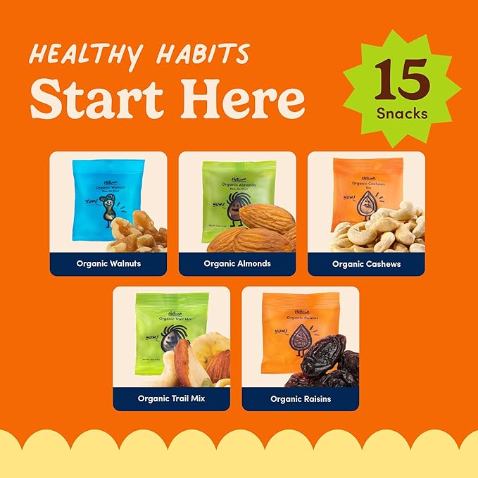Nuts.com – Organic Dried Fruit and Nuts Variety Box – Gourmet Assortment for Summer and Festive Gifts – Includes Organic Cashews, Almonds, Walnuts, Raisins, and Trail Mix
