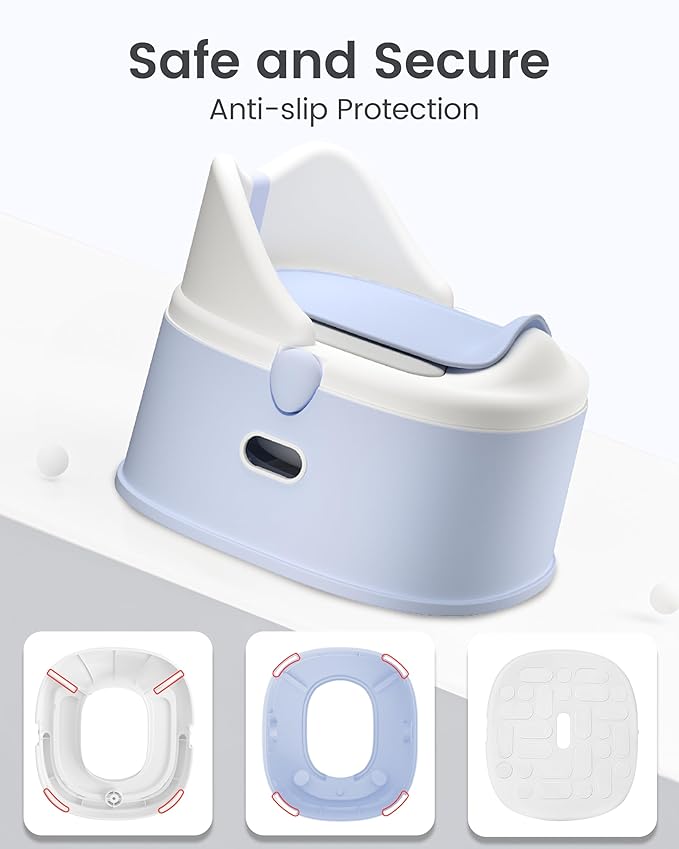 3-in-1 Toddler Potty Training Toilet for Boys and Girls Multi-use Baby Potty Chair for Toddlers 1-3 Training Potty Seat Toddler Toilet Baby Potty Training Seat with Step Stool (Blue)