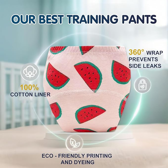 Upairy Training Pants for Boys Girls–Soft & Leak-Resistant Potty Training Underwear,Up Airy Potty Pants Comfortable for Toddlers(6PCS,M)