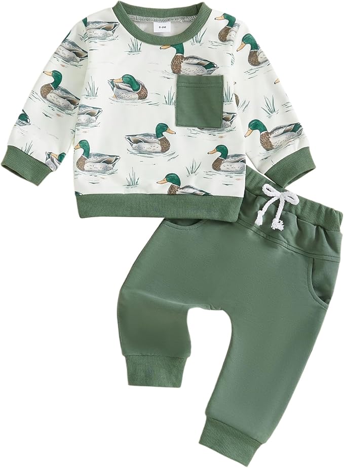 CIYCUIT Toddler Baby Boy Clothes Long Sleeve Sweatshirt Pants Set Fall Winter Outfits