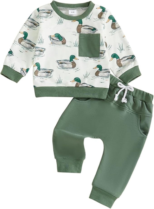 CIYCUIT Toddler Baby Boy Clothes Long Sleeve Sweatshirt Pants Set Fall Winter Outfits