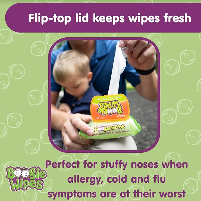 Boogie Wipes Gentle Wet Wipes for Baby and Kids, Face, Hand, Body & Nose, Made with Vitamin E, Aloe, Chamomile and Natural Saline, Fresh Scent, 90 Count