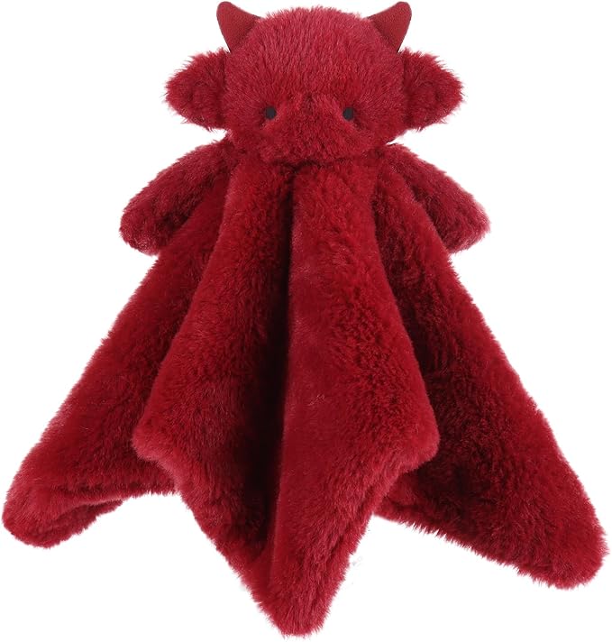Apricot Lamb Red Dragon Soft Loveys for Babies, Security Blanket for Baby Boy and Girl, 13.8 Inches for Infant and Toddlers