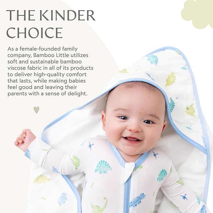 Bamboo Little Soft Baby Footie Pajamas, Baby Clothes, Newborn Sleepers, 95% Viscose and 5% Spandex, 0-24 Months