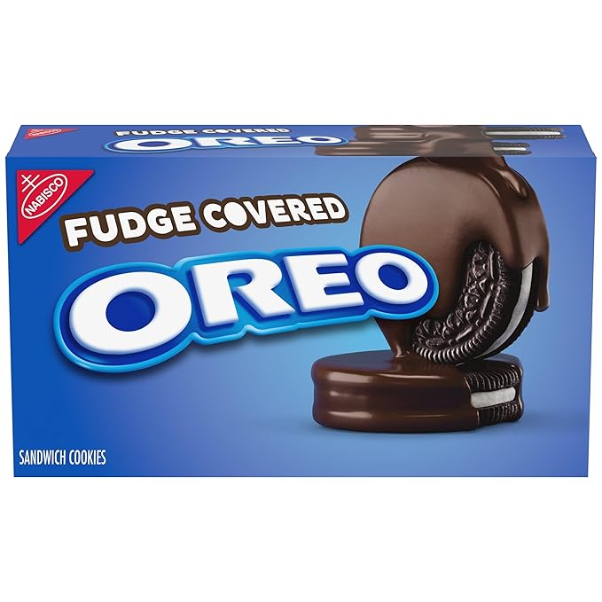 OREO Fudge Covered Chocolate Sandwich Cookies, 7.9 oz
