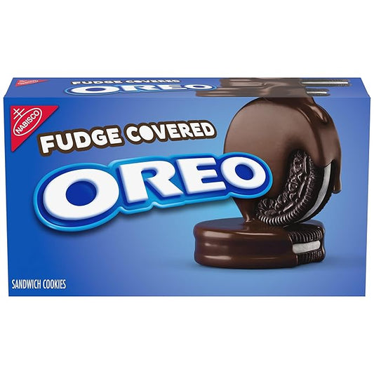 OREO Fudge Covered Chocolate Sandwich Cookies, 7.9 oz