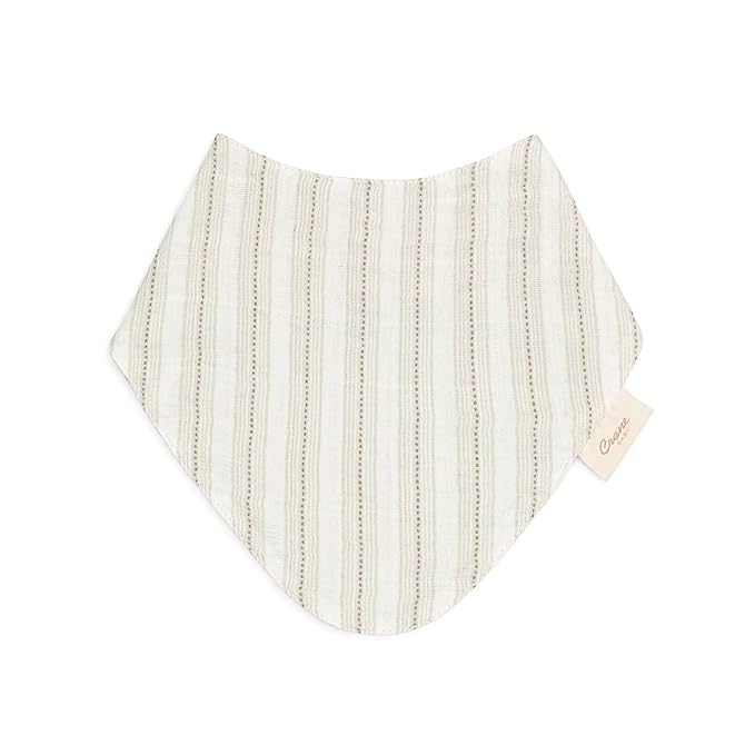 Crane Baby 100% Organic Cotton Baby Bibs, 3-pc. Set, Bunny Pattern For Boys, Girls, Unisex, Feeding, Drooling, Teething Bibs