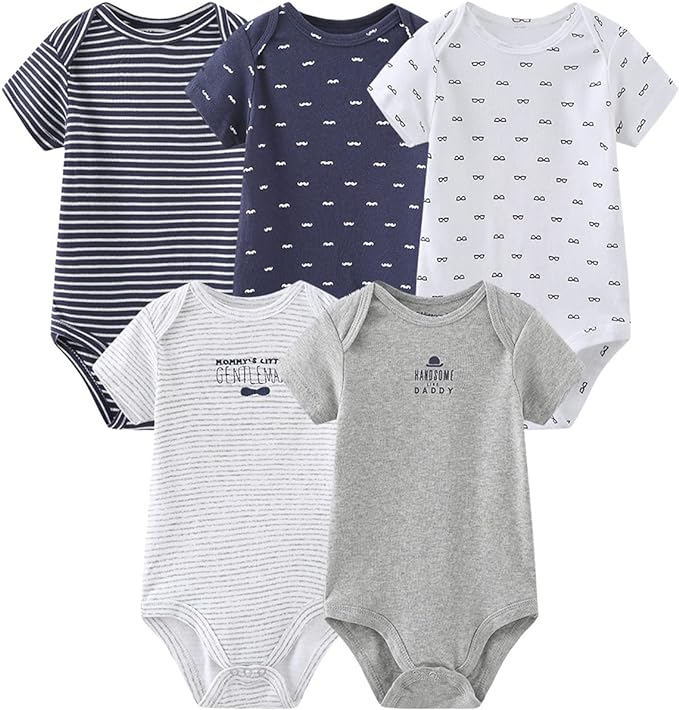 Newborn Layette Gift Set Bodysuits Pants for Baby Girl and Boy 24 Piece 100% Cotton Essentials and Accessories