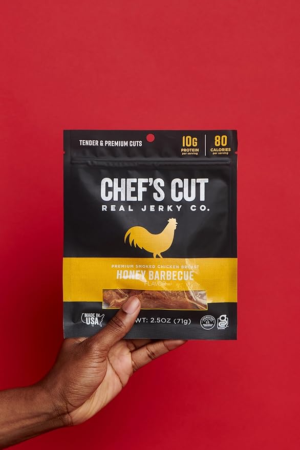 Chef's Cut Real Chicken Honey Barbecue Jerky, 2.5 Ounce (4 Pack)