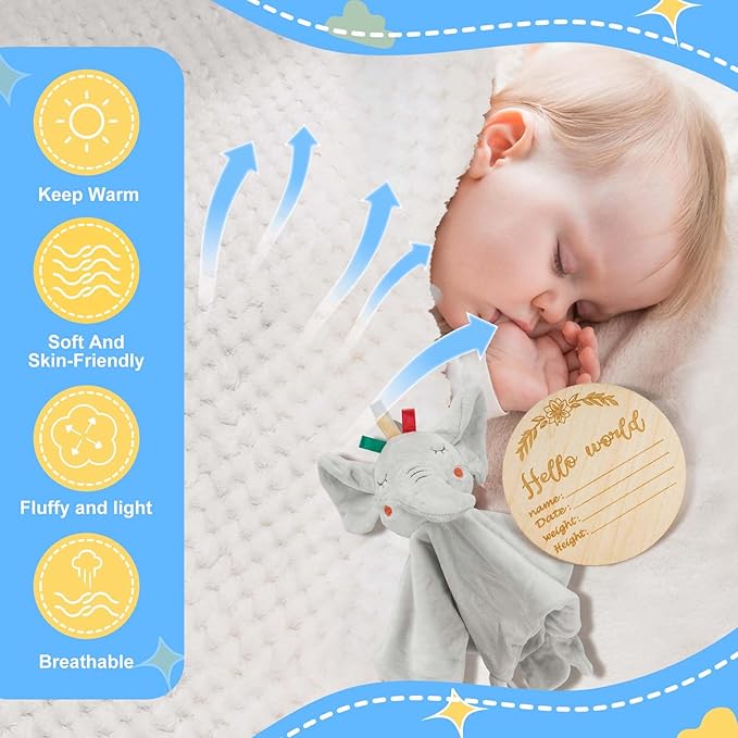 Baby Gift Set for Newborn, Baby Boy Gift Basket Set, New Baby Essentials Baby Gift Baskets Set, Unique New Baby Boy Gift Basket Set, Multiple Pieces Baby Gift Basket Set for Baby Boys Girls