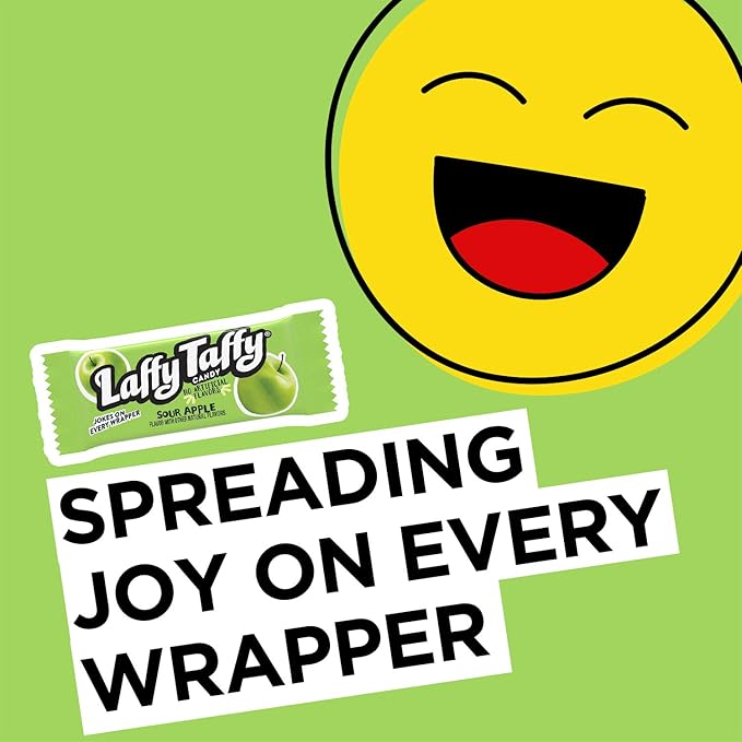 Laffy Taffy Jar, Sour Apple, 145 Count (Pack of 2)