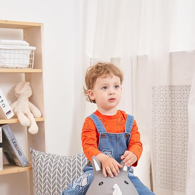 Cute Baby Boy Clothes Suit Toddler Boys' Striped long Sleeve T-Shirt+Denim Overalls Jumpsuit Pants Outfits Sets